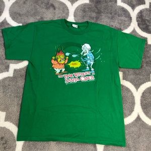 Alstyle Tshirt Mens Large The Year Without Santa Claus Shirt Miser & Heat Miser